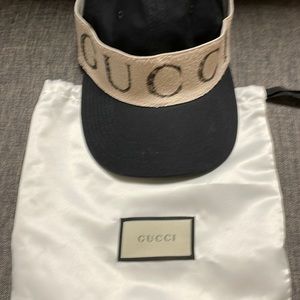 Gucci Gabardina Black Canvas Baseball Cap
